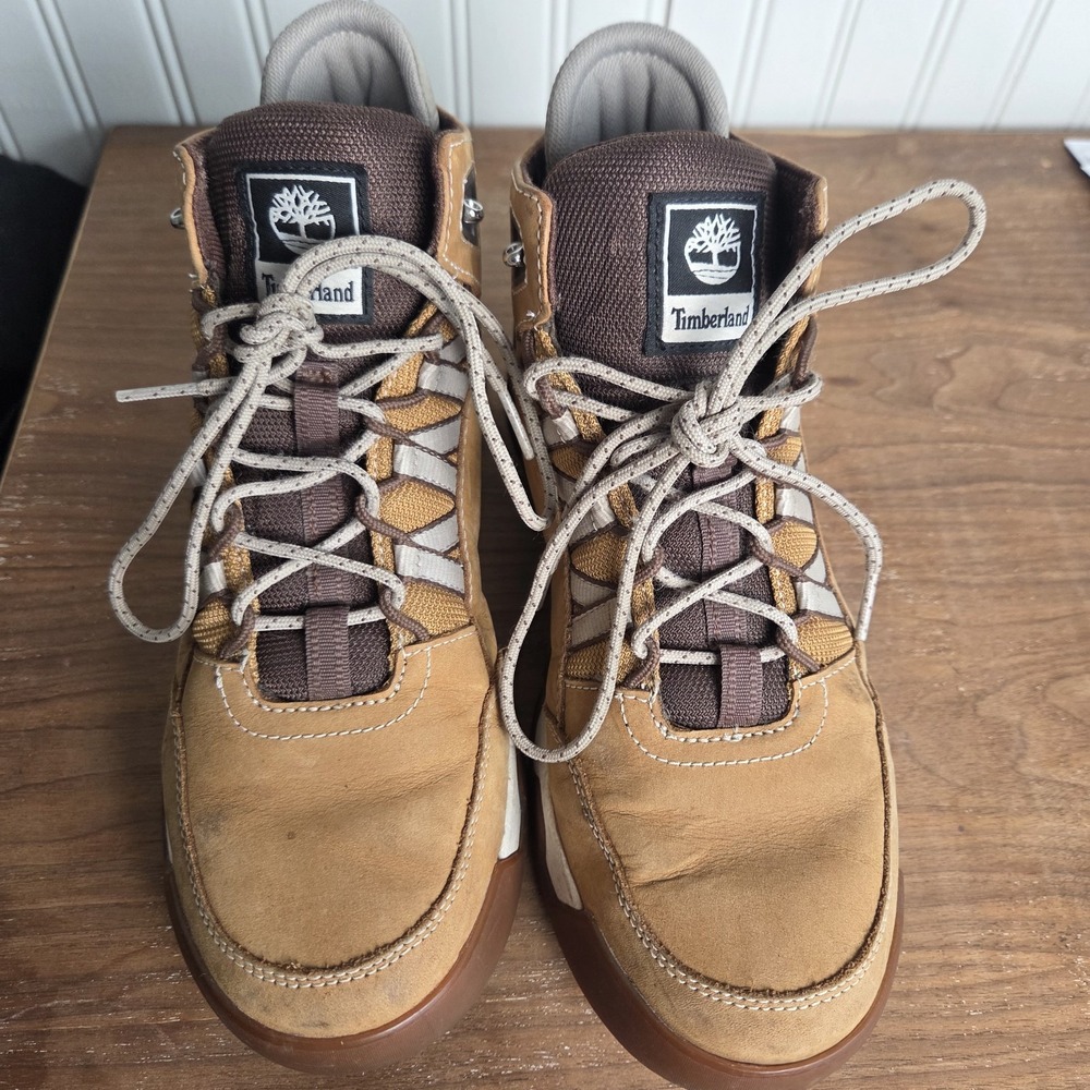 Timberland Womens Euro Swift Rebotl Tan Leather Lace Up Boots Size‎ 8.5 Hiking - Picture 4 of 12
